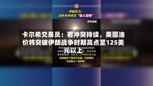 卡尔希交易员：若冲突持续，美国油价将突破伊朗战争时期高点至125美元以上