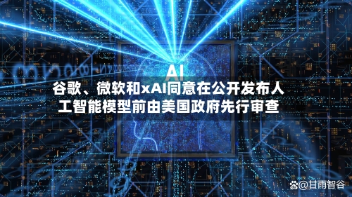 谷歌、微软和xAI同意在公开发布人工智能模型前由美国政府先行审查