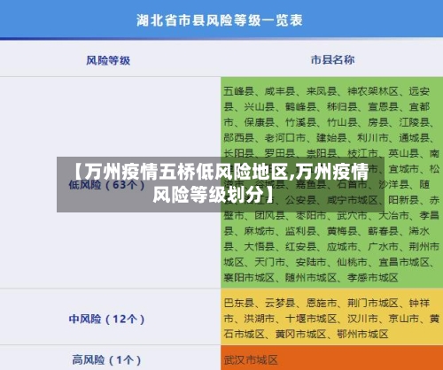【万州疫情五桥低风险地区,万州疫情风险等级划分】