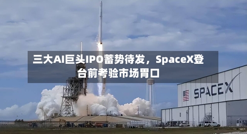 三大AI巨头IPO蓄势待发，SpaceX登台前考验市场胃口