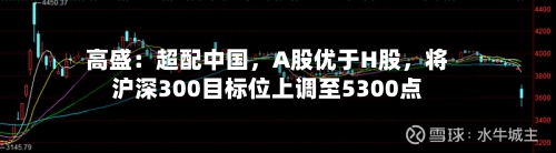 高盛：超配中国，A股优于H股，将沪深300目标位上调至5300点-第2张图片