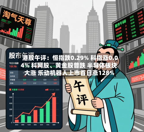 港股午评：恒指跌0.29% 科指涨0.04% 科网股、黄金股普跌 半导体板块大涨 乐动机器人上市首日涨128%-第3张图片