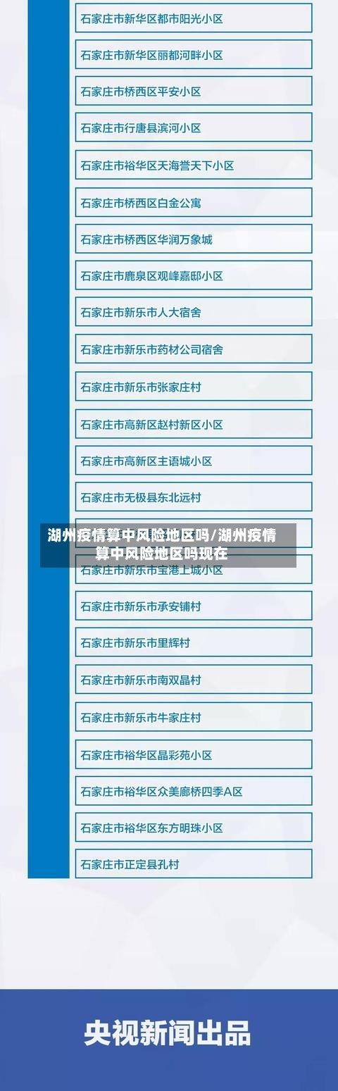 湖州疫情算中风险地区吗/湖州疫情算中风险地区吗现在