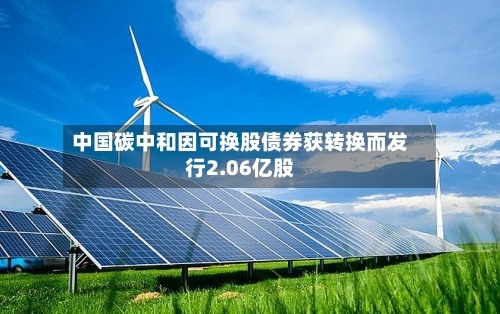 中国碳中和因可换股债券获转换而发行2.06亿股
