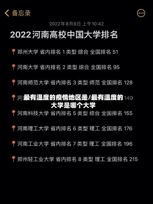 最有温度的疫情地区是/最有温度的大学是哪个大学