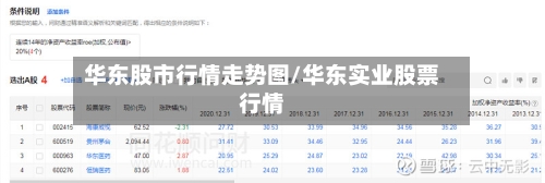 华东股市行情走势图/华东实业股票行情-第3张图片