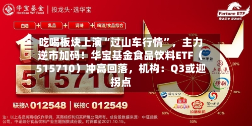 吃喝板块上演“过山车行情”，主力逆市加码！华宝基金食品饮料ETF（515710）冲高回落，机构：Q3或迎拐点
