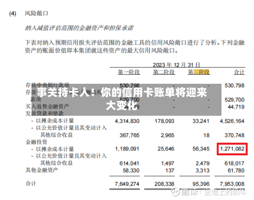 事关持卡人!你的信用卡账单将迎来大变化-第2张图片
