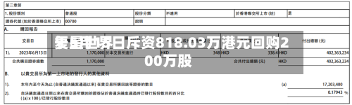 复星世界
于5月15日斥资818.03万港元回购200万股-第2张图片