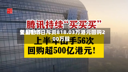 复星世界于5月15日斥资818.03万港元回购200万股