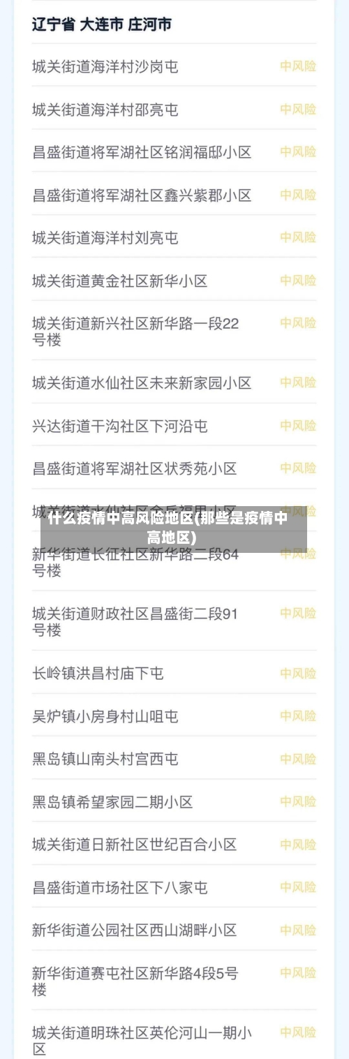 什么疫情中高风险地区(那些是疫情中高地区)-第3张图片