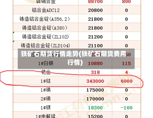 铁矿石期货行情走势(铁矿石期货费用行情)