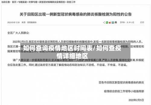 如何查询疫情地区时间表/如何查疫情详细地区-第2张图片