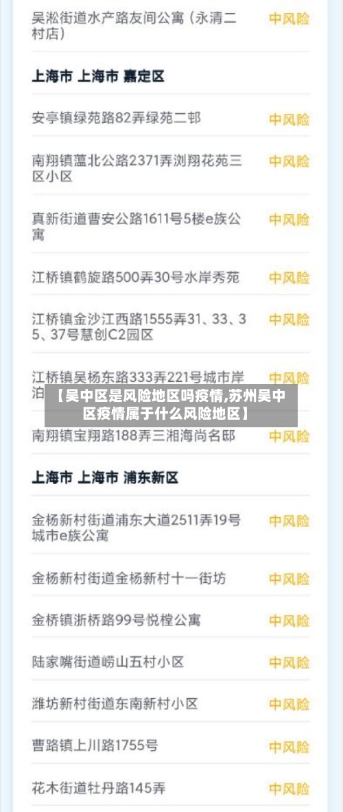 【吴中区是风险地区吗疫情,苏州吴中区疫情属于什么风险地区】