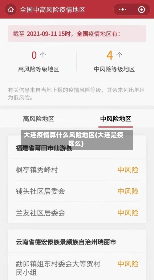 大连疫情算什么风险地区(大连是疫区么)