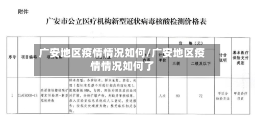 广安地区疫情情况如何/广安地区疫情情况如何了-第3张图片
